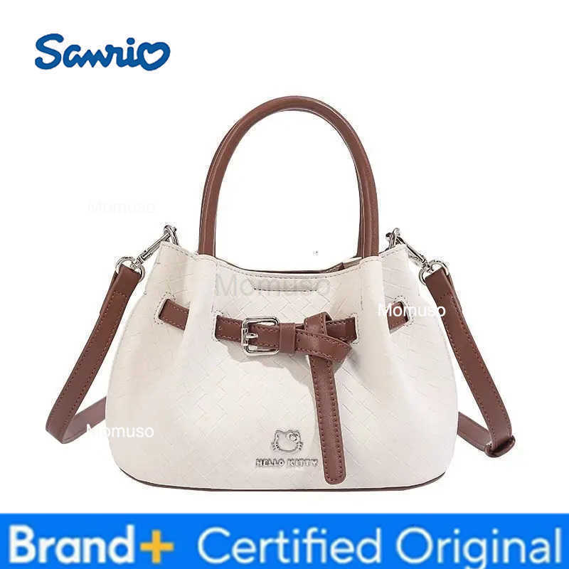 Sanrio Kawaii Hello Kitty Bag Anime Girl Fashion Versatile Bucket Bag Cortex Waterproof Single Shoulder Crossbody Bag Festival Gift New H251230