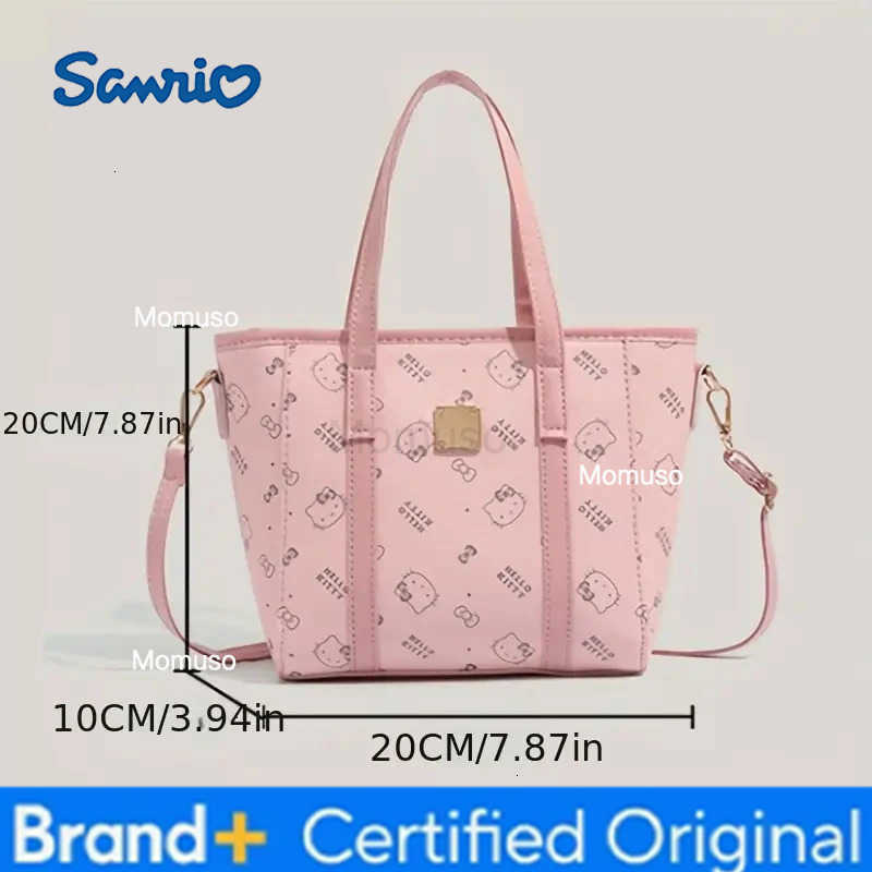 Sanrio Shopping Bags Bag KT Cat Printed Women Shoulder Shopping New Classic Bag Tote Satchel Large Capacity Girl H251230