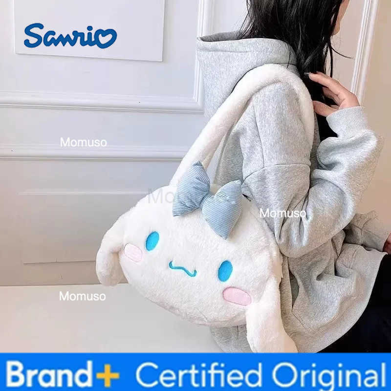 Sanrio Kuromi Cinnamoroll Kawaii Cute Cartoon Shoulder Bag My Melody Black Beauty Plush Fashion Handbag Holiday Gift Wholesale H251230