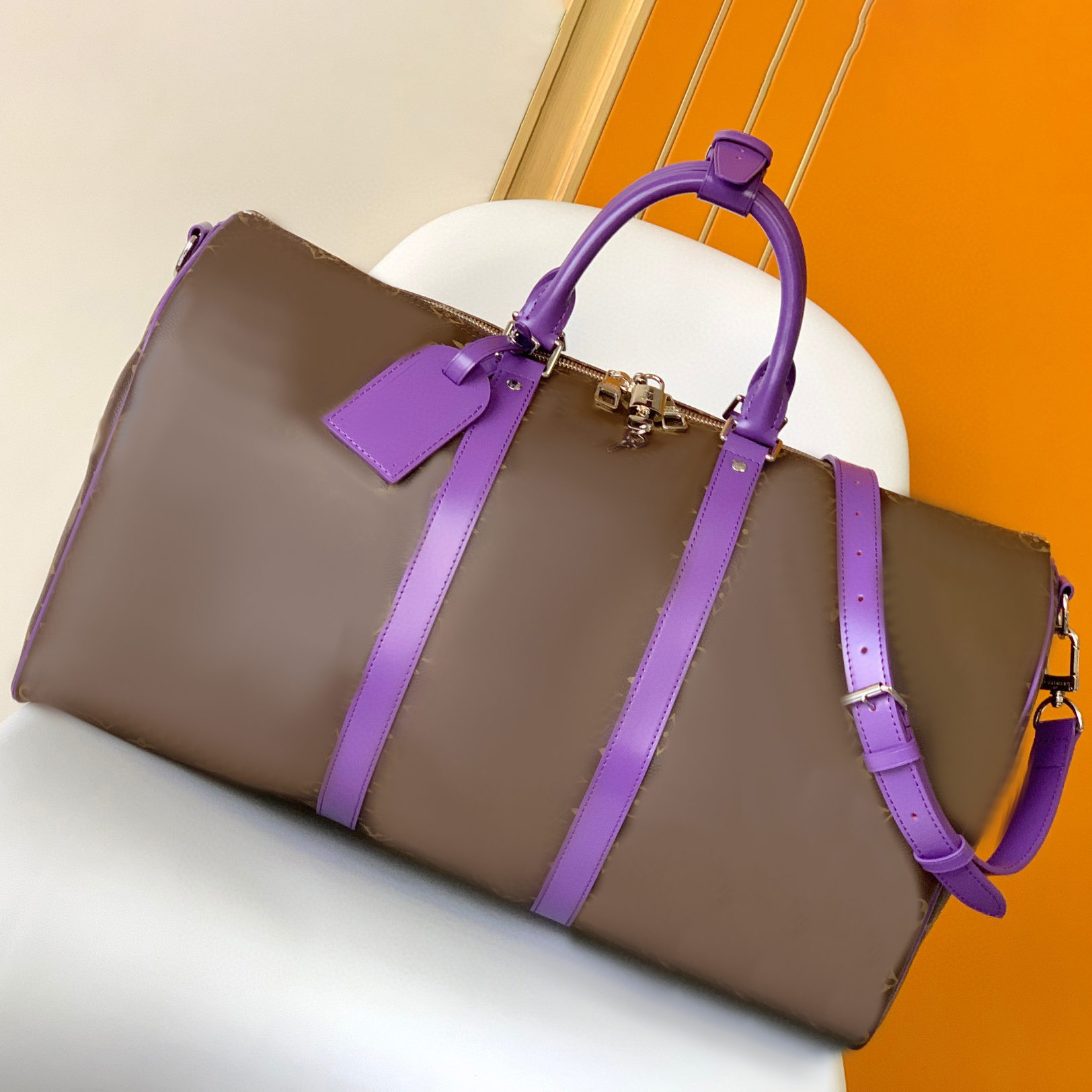 Designer bags Duffle bag Classic men's earth travel bag 50CM Travel luggage for men real leather Top quality totes shoulder Bags mens womens large capacity travel bag