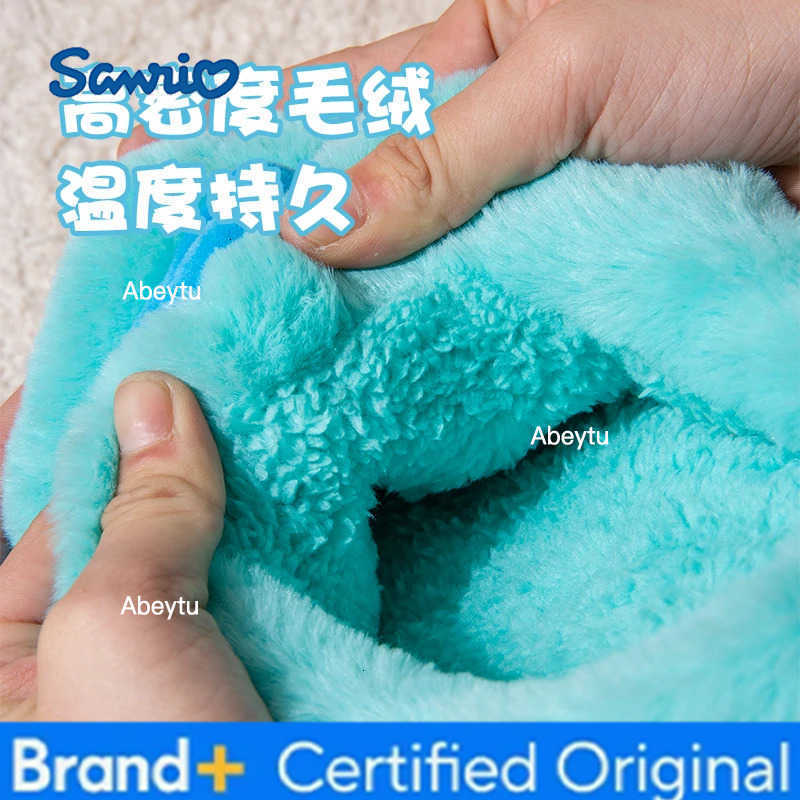 Sanrio Lake Blue Clown Fish Cotton Slippers Plush Non Slip Bag PVC Flat Shoes Indoor Outdoor Home Soft Cute Plush Shoes Winter Edition H251230