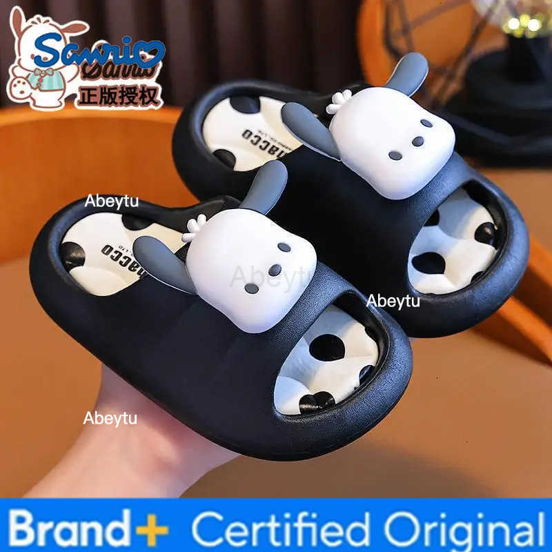 Sanrio Cartoon Anime Childrens Sandals Kuromi Cinnamoroll Hello Kitty New Kawaii Bathroom Shoes Girls Fashion Slippers Comfort H251230