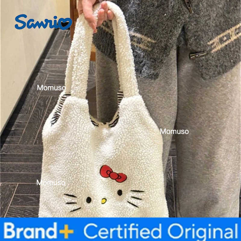 Sanrio Anime Hello Kitty Womens Handbags Kawaii bag Cute Plush Tote Bag handbag large capacity Cartoon Furry Shoulder Bag H251230