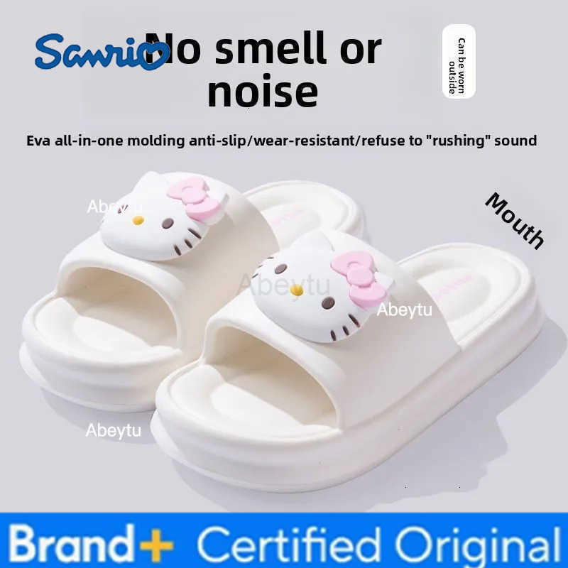 Sanrio Cute cartoon character Hello kitty soft non-slip slippers Cute and sweet design Indoor anti-odor slippers Festive gift Wholesale H251230