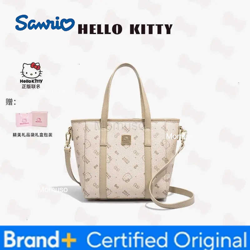 Sanrio Kawaii Hello Kitty Fashion Handbag Anime Cute Girl Advanced Versatile Crossbody Bag KT Printing Shoulder Bag Exquisite Gift Box H251230
