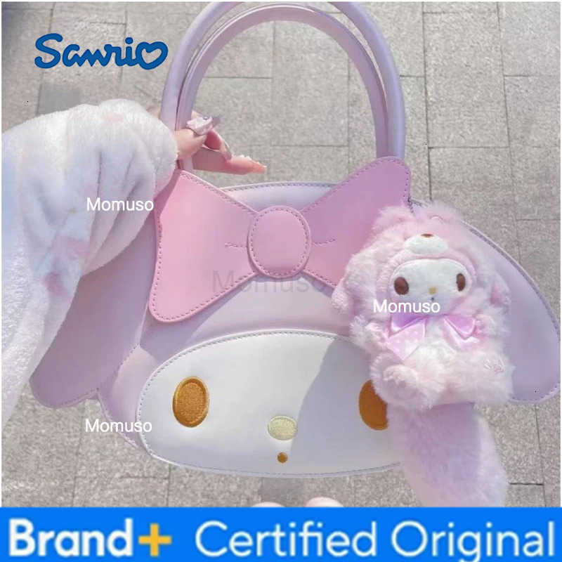 Sanrio Melody Handbag Cute Cartoon Handbag Pu Leather Material Pink Shoulder Bag Fashion Trend Christmas Gift H251230