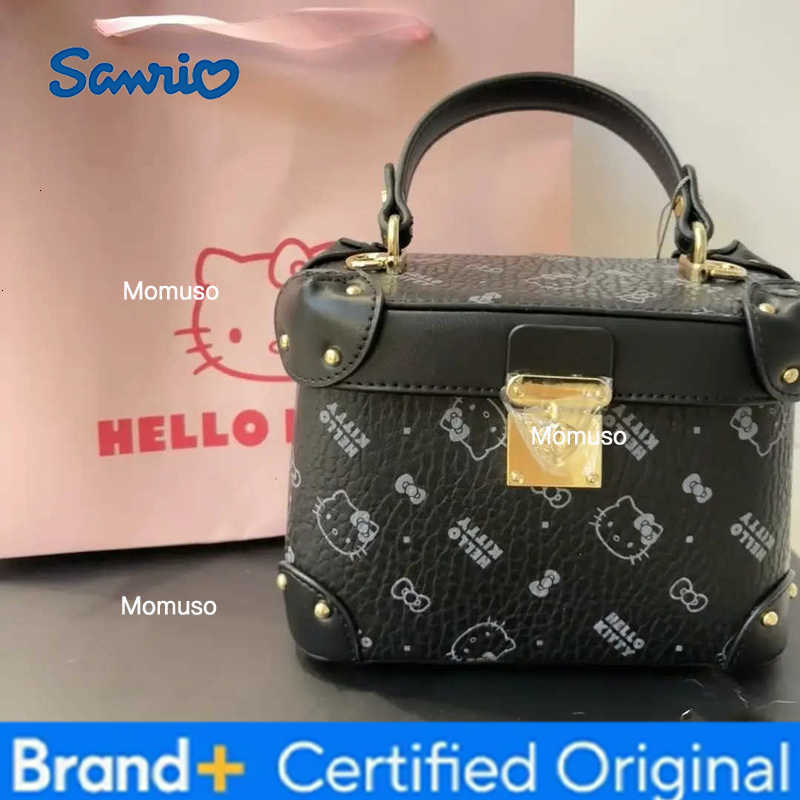 Sanrio Hello Kitty Box Desgin Handbag Cartoon PU Leather Crossbody Bag for Women Korean Fashion Niche Shoulder Bag for Girls H251230