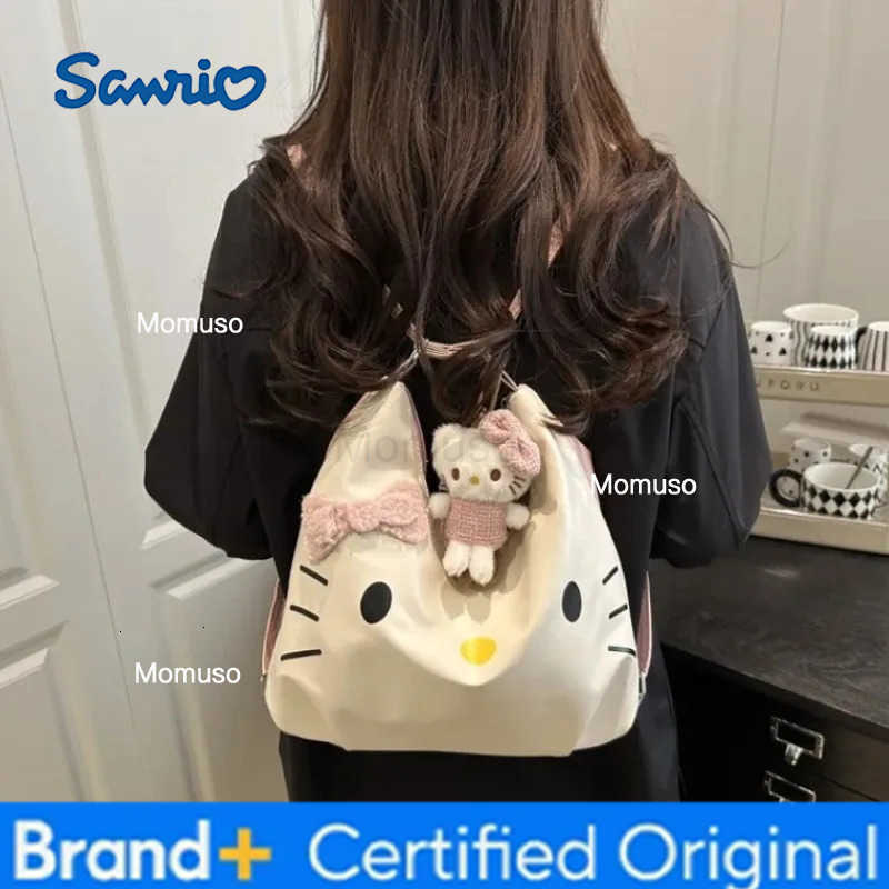 Sanrio 2025 New Model Katie Multi-purpose Backpack for WomenCute Soft Kitty Cat Tote Bag Fashionable Shoulder Bag Shoulder Bag H251230