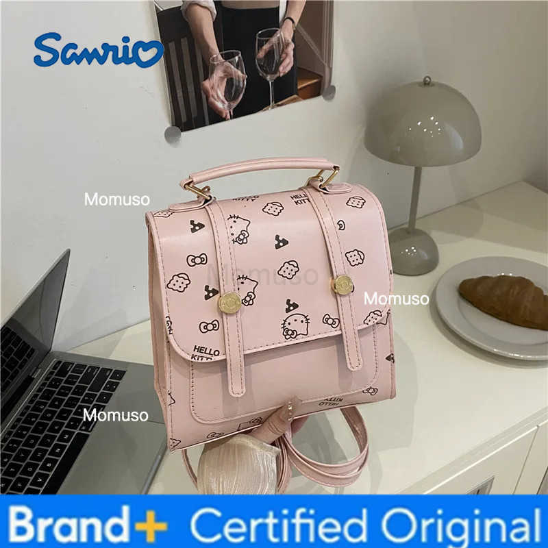 Sanrio Stylish retro-inspired minimalist handbag Hello Kitty Tote handbag new versatile shoulder bag New cute cartoon cat crossbody bag H251230