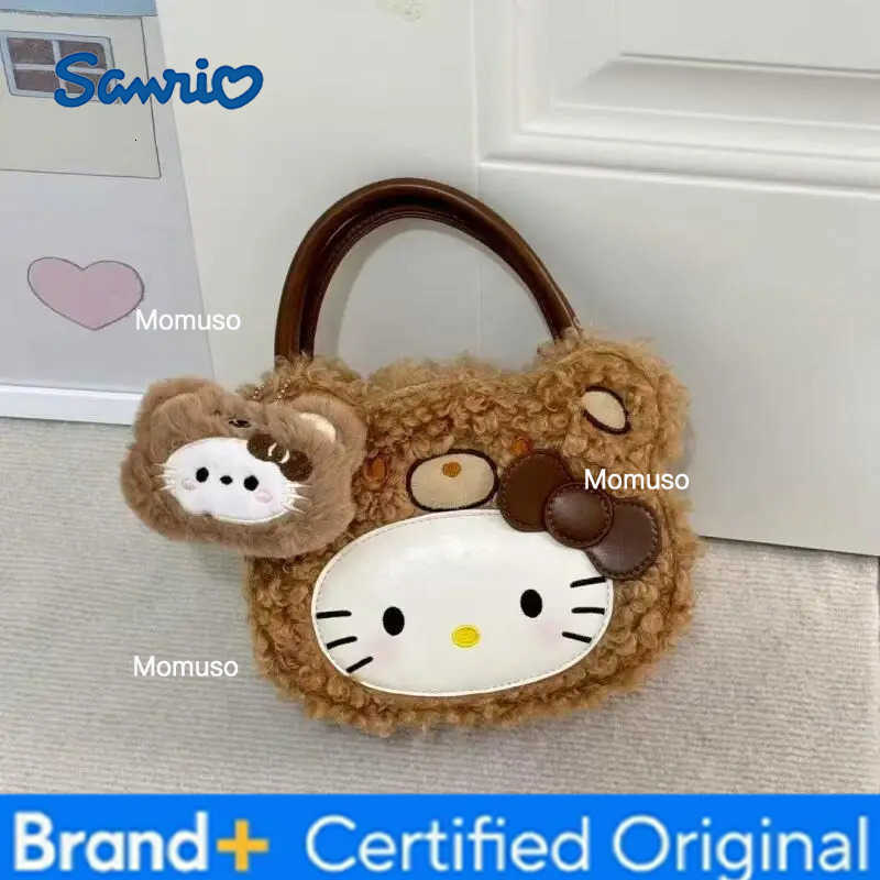 Sanrio Hot Storage Bag Hello Kitty Kawaii Anime Fashion Leopard Print One-Shoulder Crossbody Sweet Bow Versatile Handbag New H251230