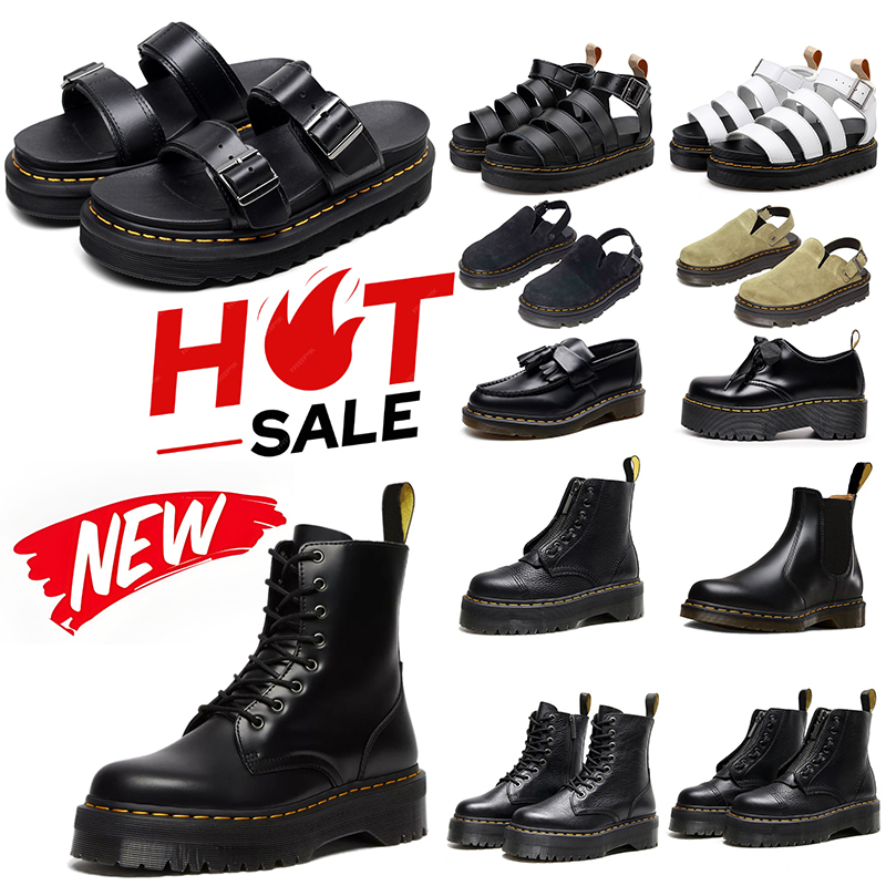 Free shipping Designer boots slippersfor men women fashionable popular Casual cowboy boot black white ankle martins booties slippers