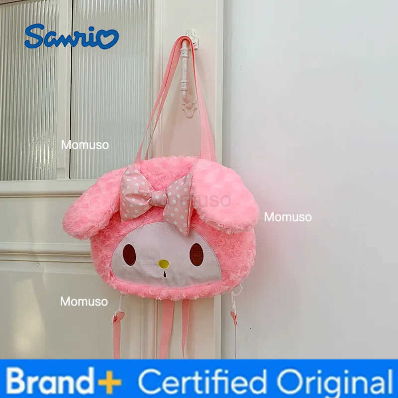 Sanrio Outdoor Storage Bag My Melody Kawaii Shoulder Straps High-Capacity Girl Sweet Cartoon Anime Autumn and Winter New Style H251230