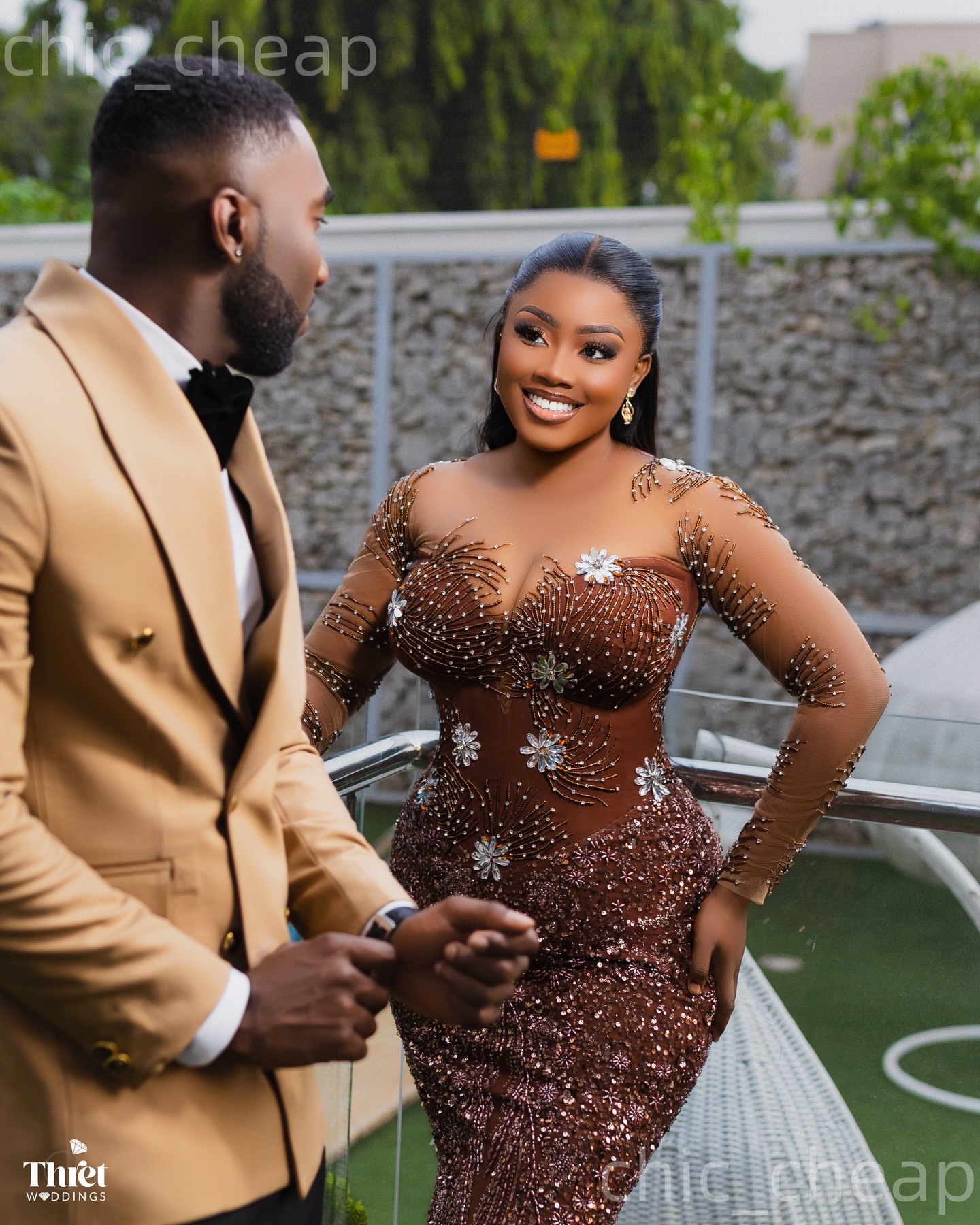 2026 Aso Ebi Nigerian Brown Mermaid Prom Dresses Crystals Beaded Evening Formal Party Second Birthday Engagement Reception Gowns Dress For Special Occ
