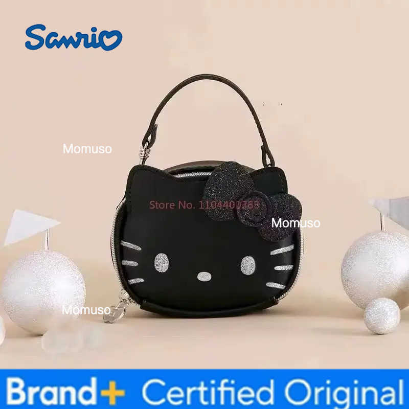 Sanrio 2025 New Arrival Hello Kitty Cartoon Daily Hand-Carrying Kawaii Small Bag Anime GirlS Heart Cute Makeup Bag Pu Coin Wallet Gift H251230