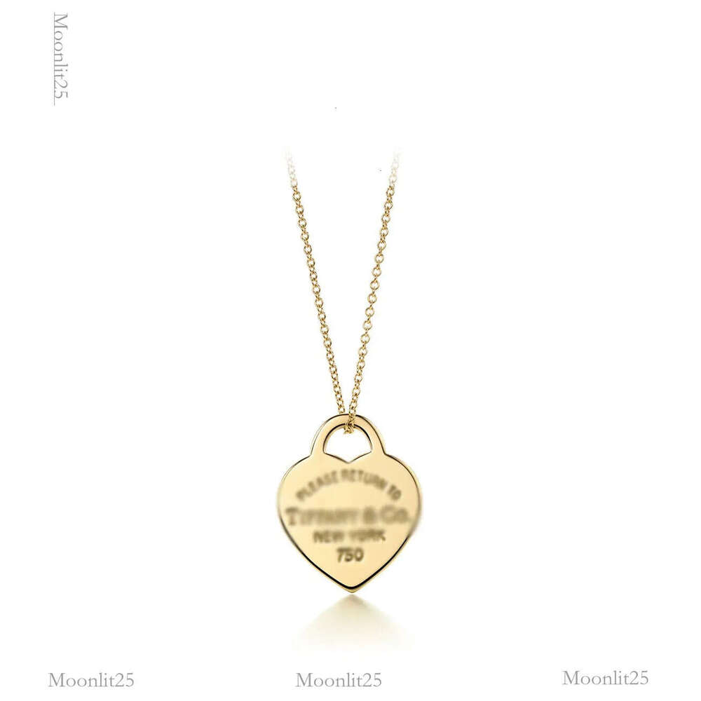 Tiffanyxx Jewlery necklace Designer Necklace for Women Tiffnaylies necklaces Metal Chain Letter Necklace Classic Heart-Shaped Necklace Tiffanyxx Jewlery 51a
