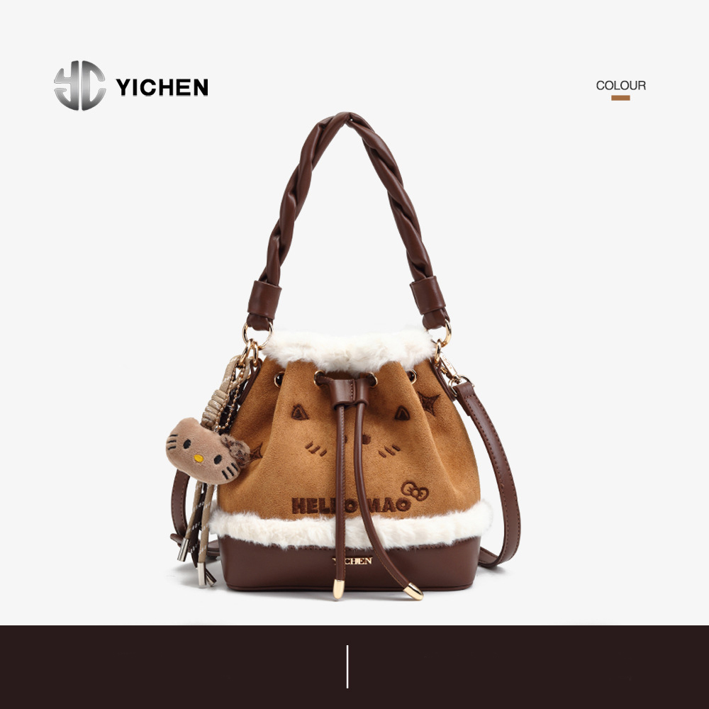 YICHEN autumn and winter new classic embroidered printed handbag light luxury versatile single shoulder womens bag