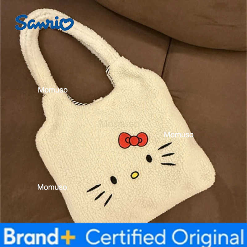 Sanrio Anime Hello Kitty Womens Handbags Kawaii bag Cute Plush Tote Bag handbag large capacity Cartoon Furry Shoulder Bag H251230