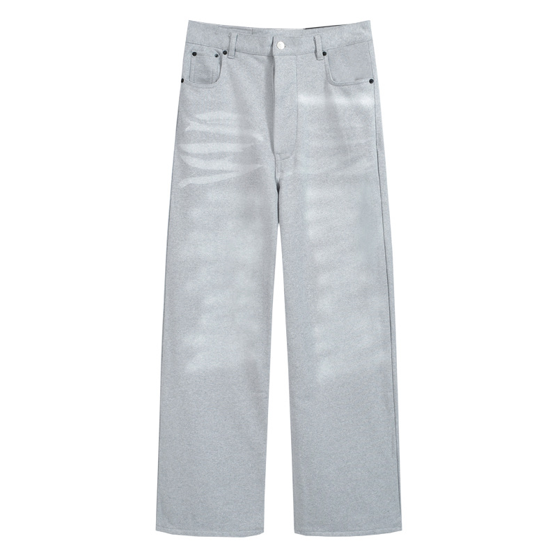 ac ripped high washed pants for men and women loose luxury wide leg jeans Z260313