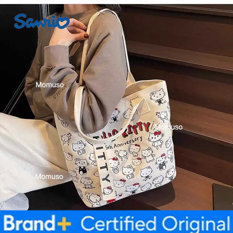 Sanrio Anime Hello Kitty Large Capacity Shoulder Bag Cartoon Kt Cat Handbag Backpack Schoolbag Holiday Christmas Halloween Gifts H251230