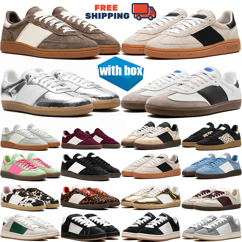 Free shipping with box designer Casual shoes trainers men women leather black white pink outdoor Chaussures sports runner running trainer sneakers spezia sambe
