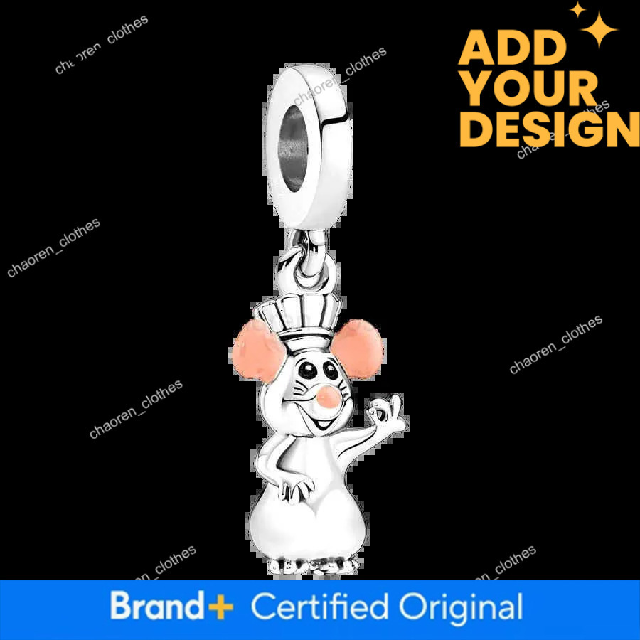 Disney custom Hot Toys Pixar Ratatouille Charm Dangle Snake Fit Original Bracelet Necklace Beads For Diy Jewelry Women Gift H251220