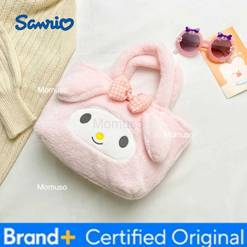 Sanrio 1pc Plush Bag Kawaii Kuromi Cinnamoroll Melody Cartoon Anime Handbag Crossbody Cosmetic Travel shopping Bags Women Girls H251230