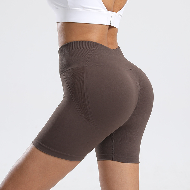 Women's Naked-Feel Peach Butt-Lifting Yoga Shorts, High-Waisted Tummy Control Athletic Running Shorts, Quick-Dry Breathable Cycling Shorts for Wo