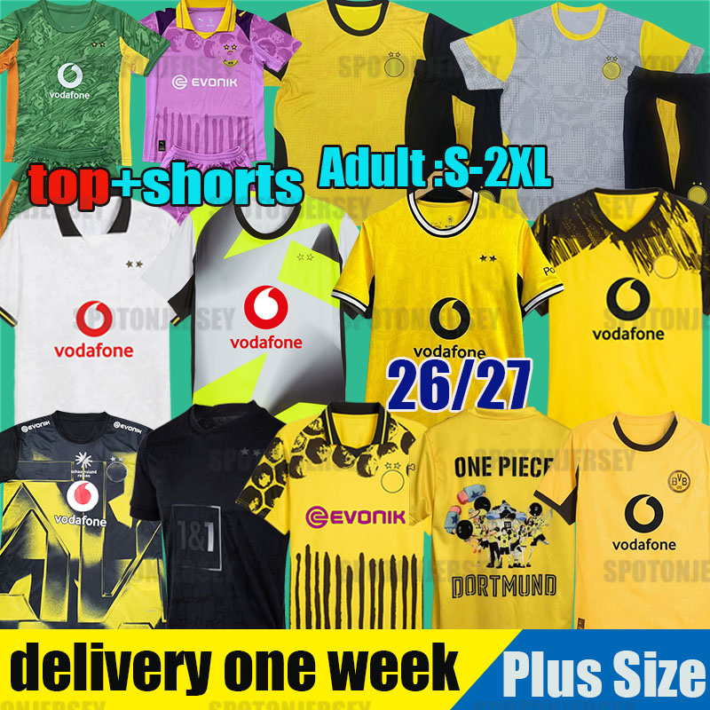 dortmund 25 26 REYNA soccer jerseys Special HALLER SABITZER football shirt ADEYEMI BRANDT All Black MOUKOKO MALEN pre match men kids Kits GROSS yellow