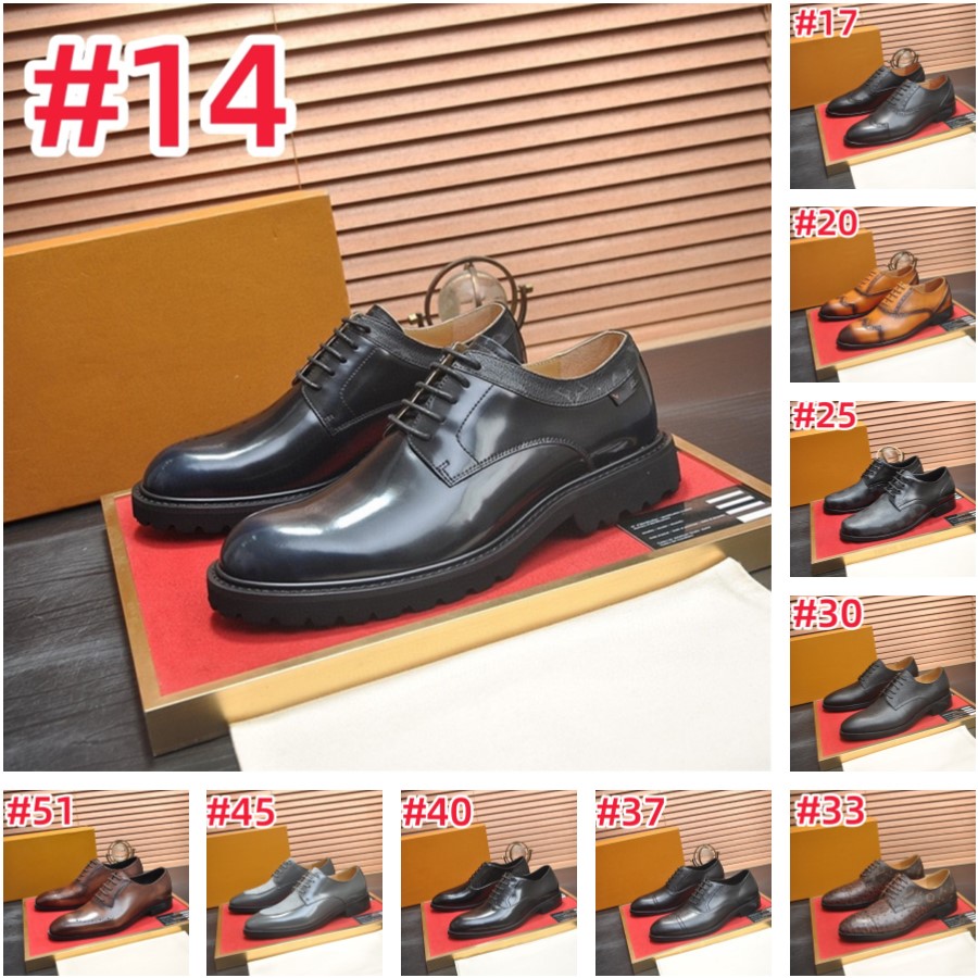 9MODEL 2025 handmade Designer men's shoes business casual leather shoes Luxury breathable soft sole comfortable classic lace-up men's shoes Designer Dress Shoes