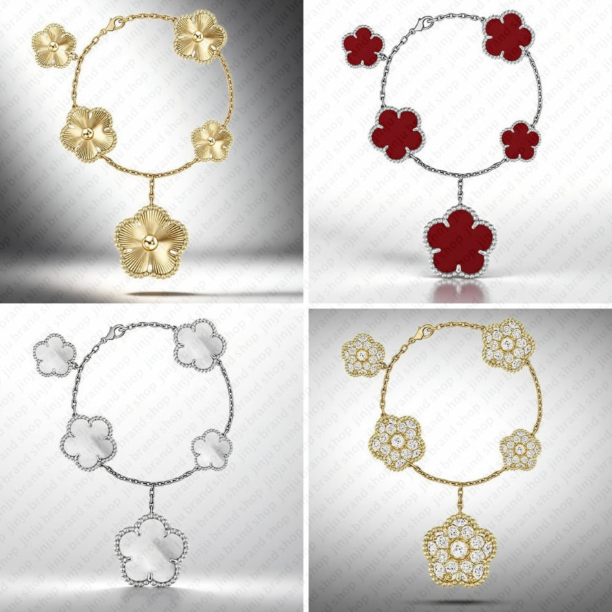 clover bracelet designer jewelry woman luxury bracelet high quality fashionable accessories lucky flower bracelets jewelry fashion bangle silver bracelet gift