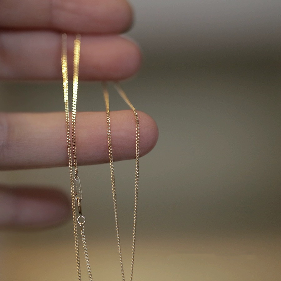 14K Gold Filled Liquid Chain Necklace Dainty Necklace Gold Filled Choker Tarnish Resistant Necklace Vintage Jewelry 250407