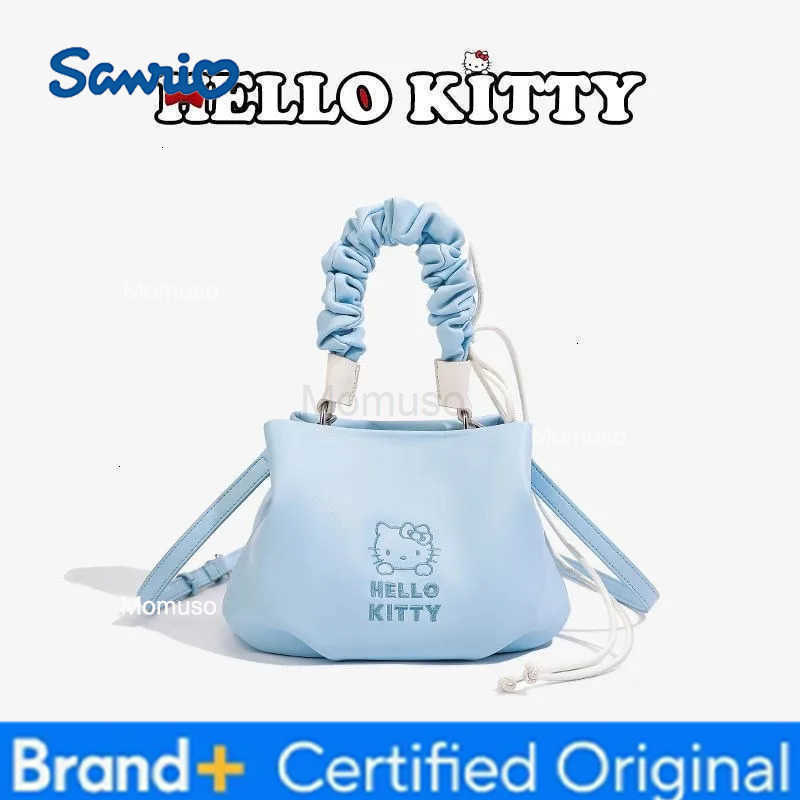 Sanrio Kawaii Hello Kitty Fashion Crossbody Bag Anime Cute Girl Advanced Versatile Handheld Bucket Bag Christmas Gift with Gift Box New H251230