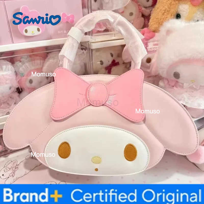 Sanrio Melody Handbag Cute Cartoon Handbag Pu Leather Material Pink Shoulder Bag Fashion Trend Christmas Gift H251230