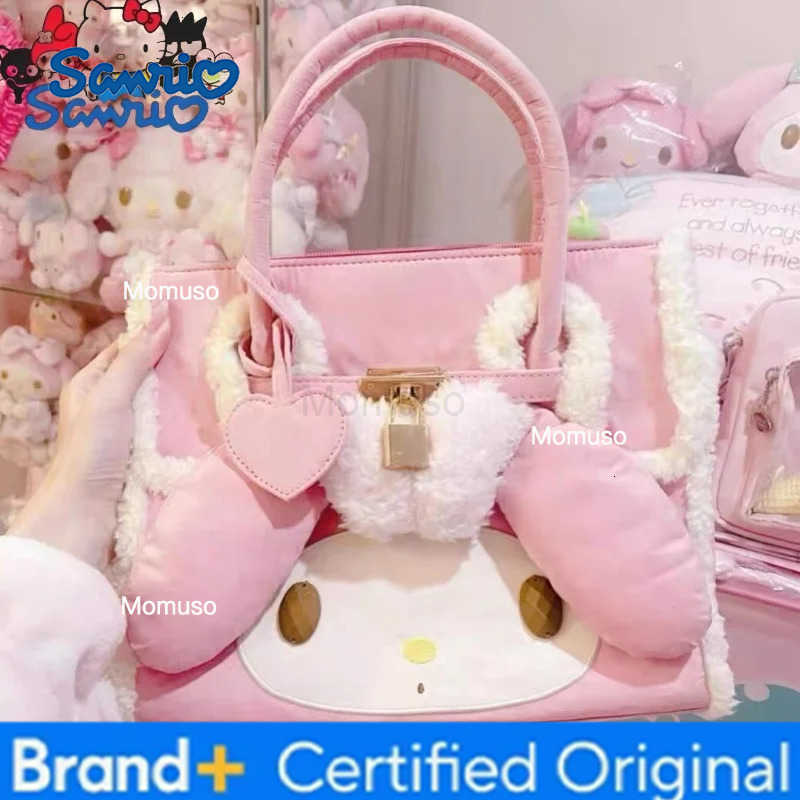 Sanrio My Melody Hello Kitty Autumn Winter Plush Handbag Exclusive Edition Cute Trendy Tote Shoulder Bag for Casual Use H251230