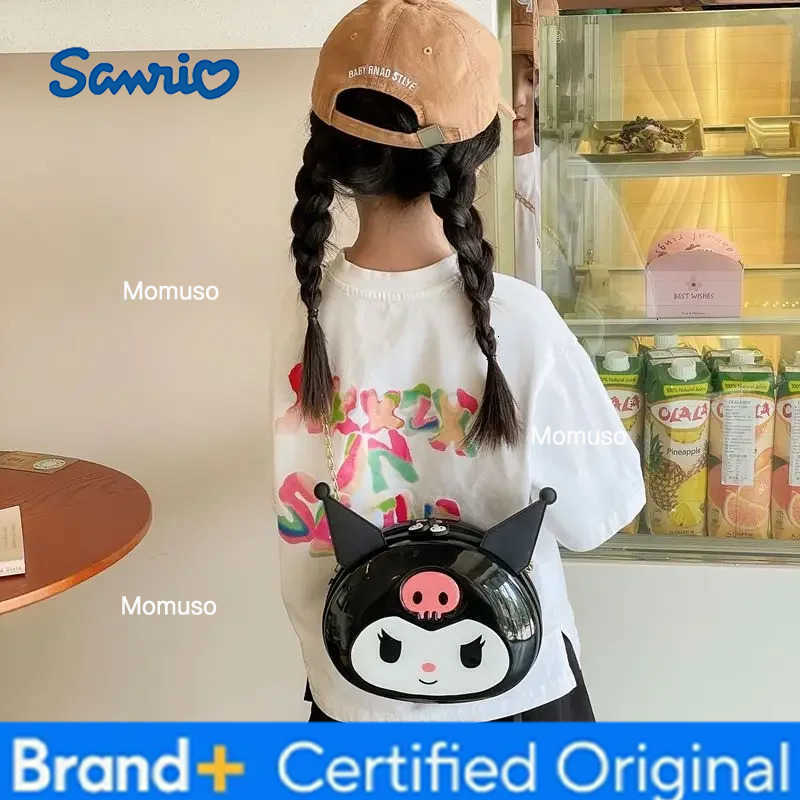 Sanrio New Cartoon Hello Kitty Kuromi Messenger Bag Girls Kawaii KT Cat Versatile Chain Childrens Shoulder Bag Holiday Birthday Gift H251230