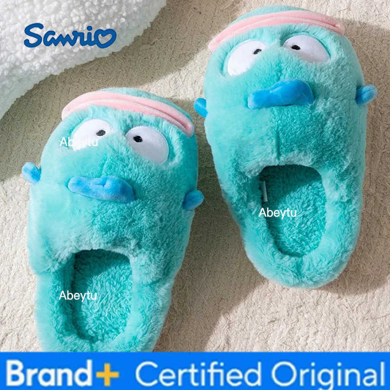 Sanrio Cute Hangyodon Cotton Slipper Cartoon Thick Bottom Winter Home Warm Plush Cotton Outdoor Cute Anime Peripheral Couple Shoes Gift H2512301