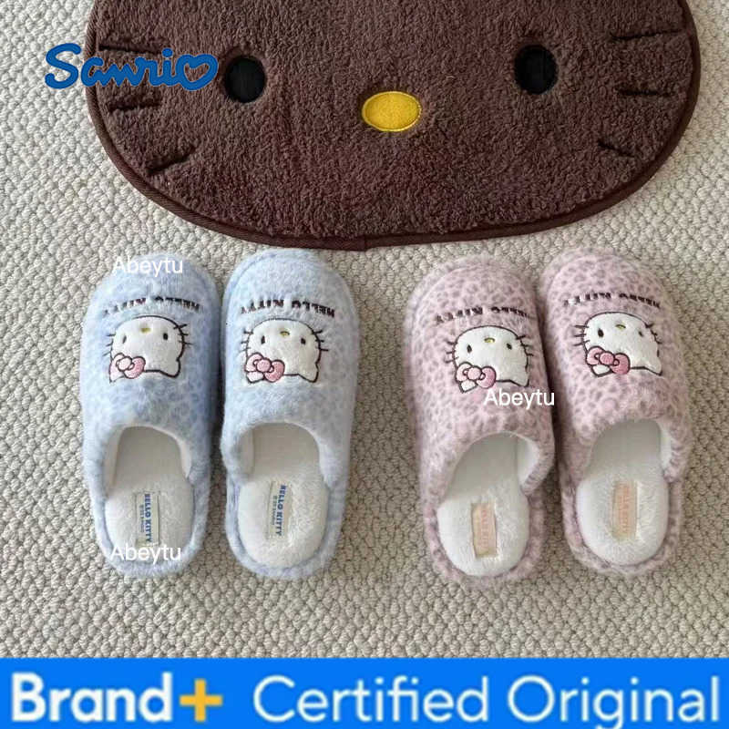 Sanrio Anime Hello Kitty Character Series Indoor Anti-Skid Slippers Warm In Autumn And Winter House Shoes Practical Periphery Fun Gifts H251230