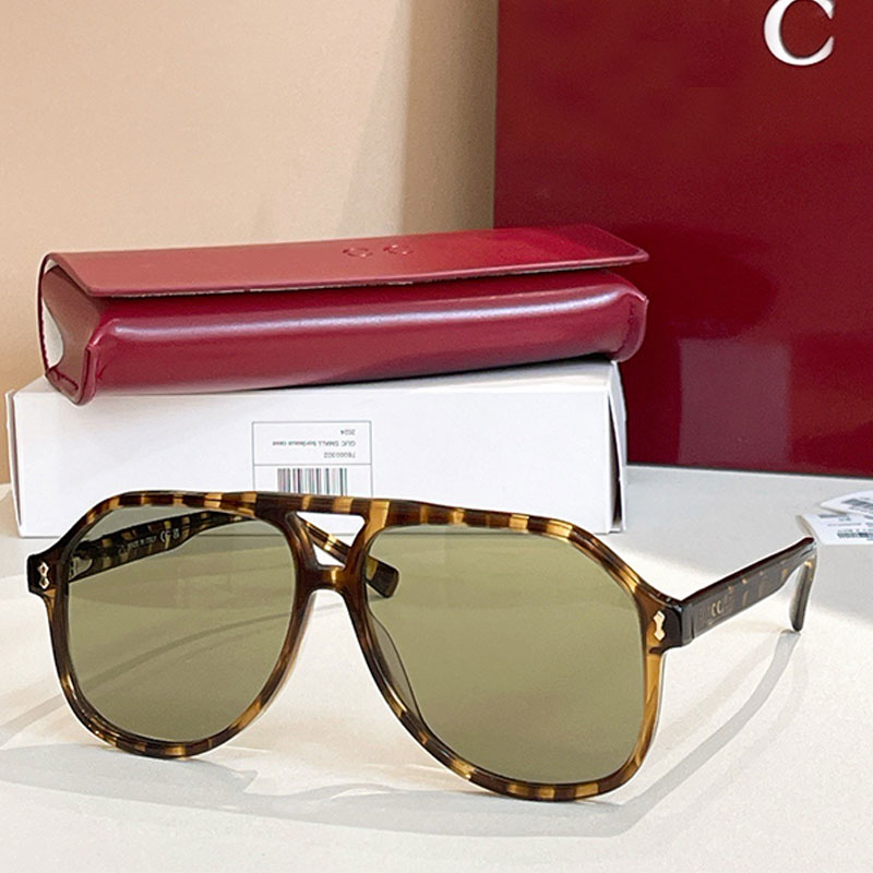 Luxury Designer Men Pilot Sunglasses GG1042S Acetate Fiber Frame Women Glasses Available Multiple Colors Fashionable Double Bridge Design Top Quality UV400