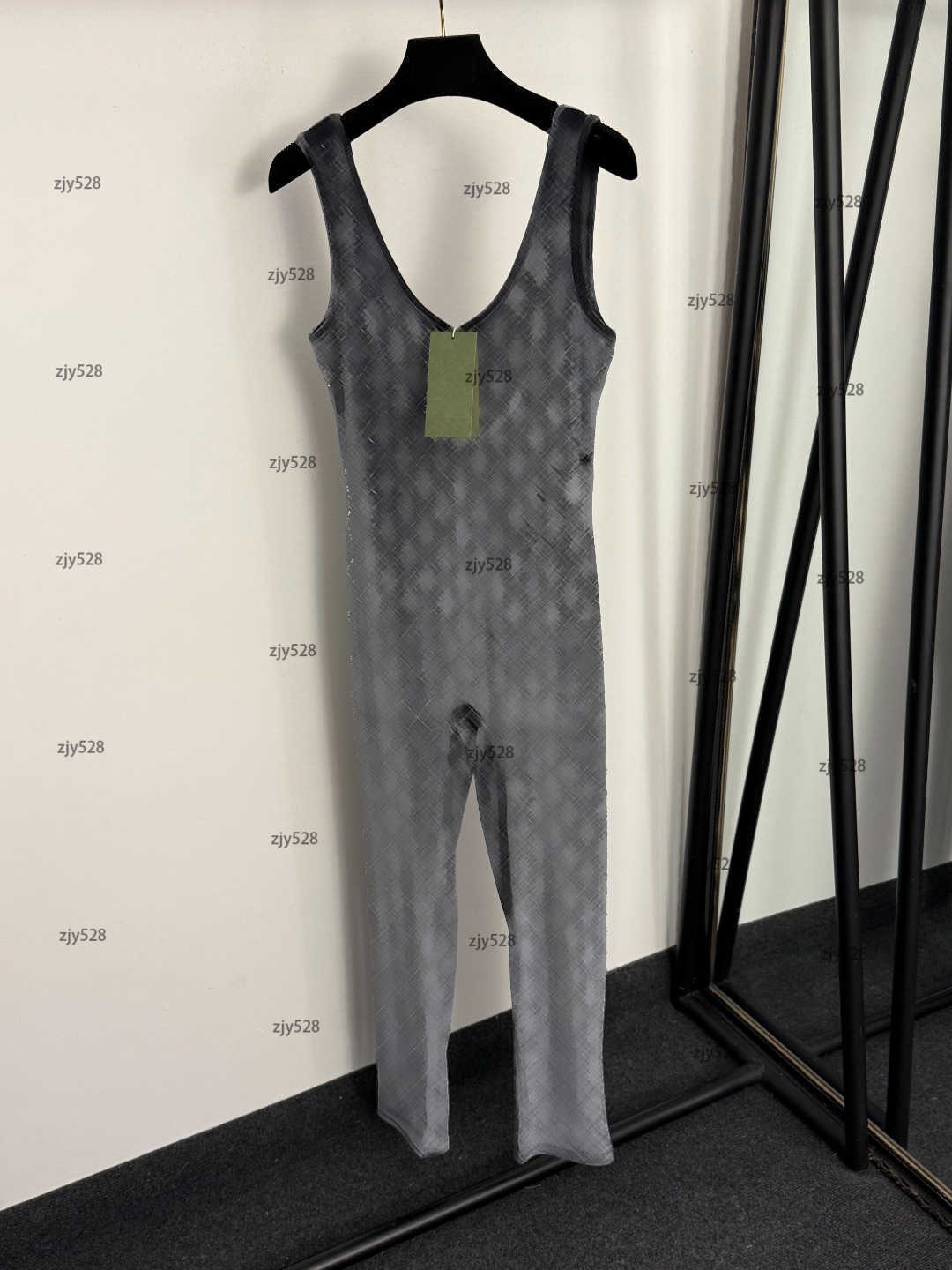 New women pants high quality girls trousers designer clothes women full body hot diamond elastic slim fit velvet ankle jumpsuit ropa de mujer A273X06N000