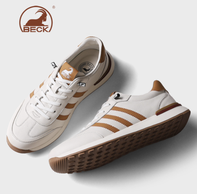 BECK shoes men's shoes autumn new men's casual leather shoes leather training shoes soft sole shoes