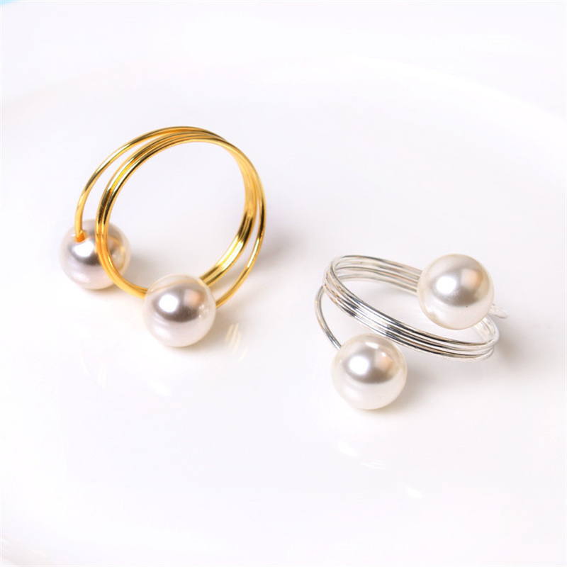 Elegant Napkin Ring Wed Pearl Napkin Ring Holder