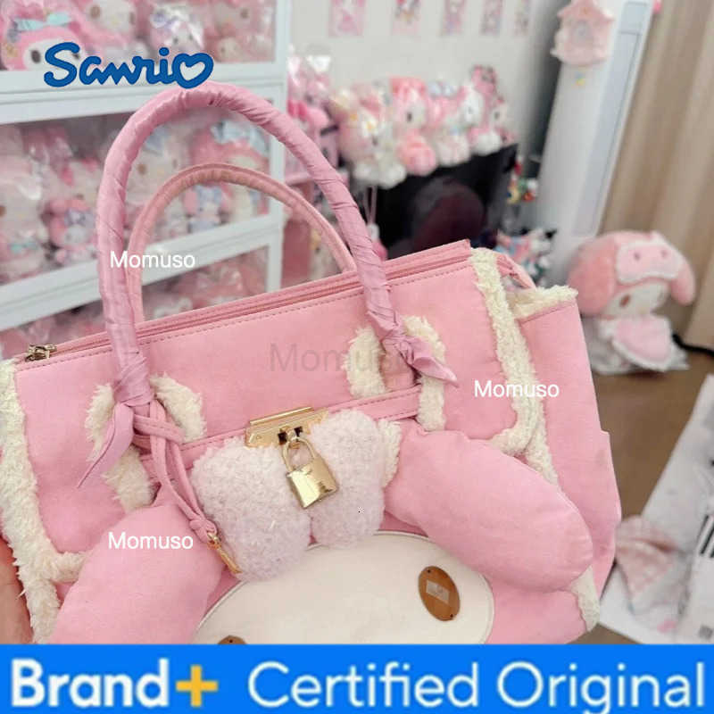 Sanrio My Melody Hello Kitty Autumn Winter Plush Handbag Exclusive Edition Cute Trendy Tote Shoulder Bag for Casual Use H251230