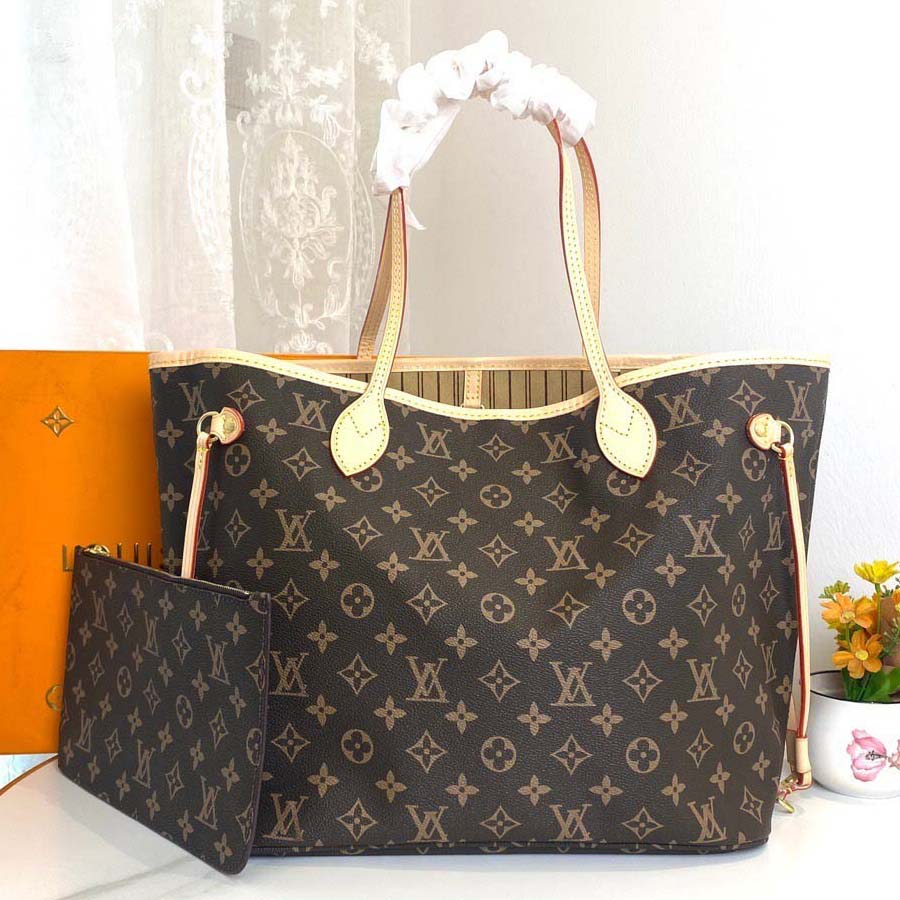 louisvuittion bag tote bag designer bag neverfull luxury bag women bag genuine leather vintage tote bag shopping bag mother bag versatile single shoulder handbag