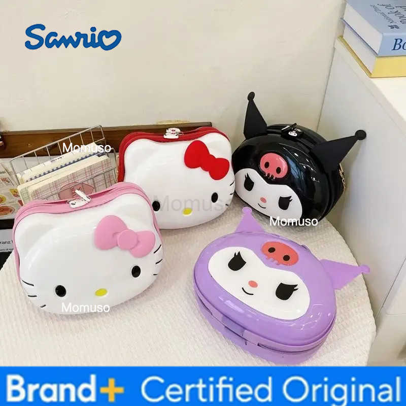 Sanrio New Cartoon Hello Kitty Kuromi Messenger Bag Girls Kawaii KT Cat Versatile Chain Childrens Shoulder Bag Holiday Birthday Gift H251230