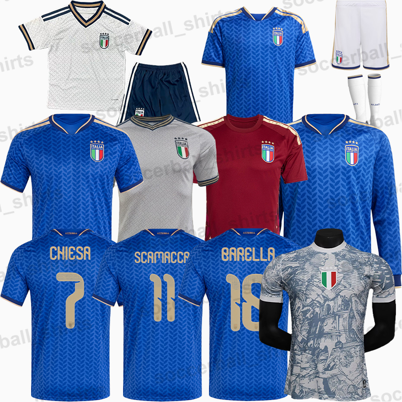 Italy Soccer Jerseys 2026 World Cup Men Kids Sets Football jersey Women Football shirts kits DI LORENZO DIMARCO FRATTESI PELLEGRINI RASPADORI DARMIAN 3XL 4XL