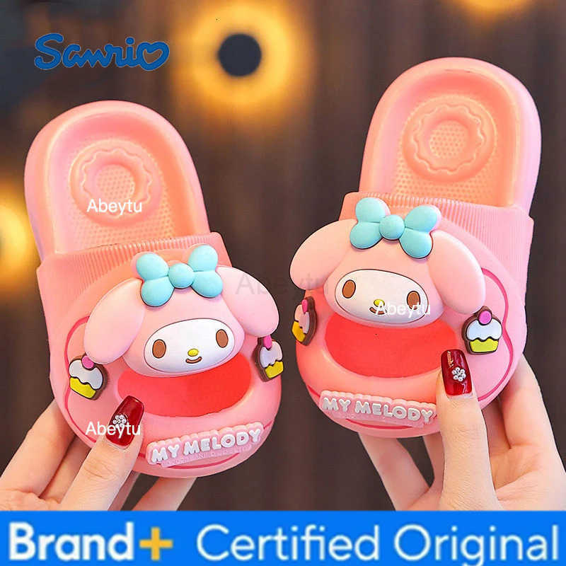 Sanrio Kawaii Hello Kitty Summer EVA Slippers My Melody Kuromi Anime Cartoon Exquisite Girls Anti-slip Indoor Bathing Sandals H251230
