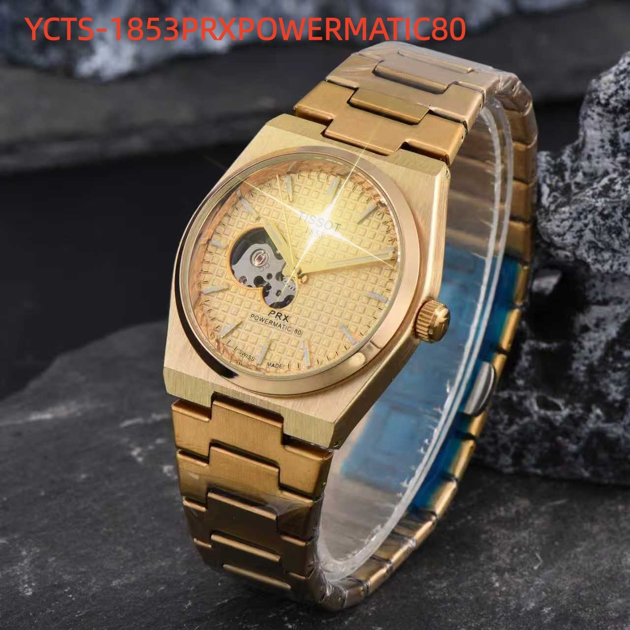 Brand New Men 1853Tissity Series wristwatches Men's Automatic Mechanical watches women Luxury Watch Brown Dial Rose Gold Stainless Strap PRX