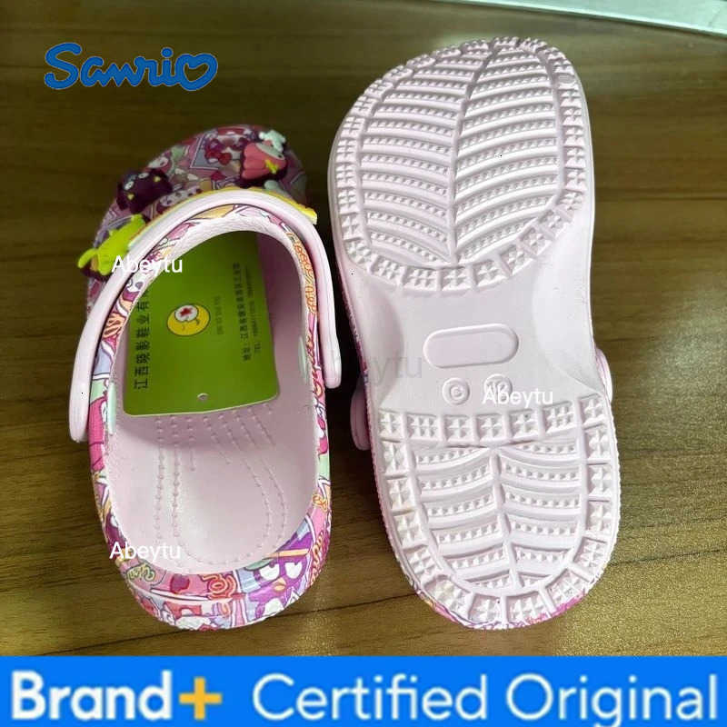 Sanrio New Hot Selling Black Melody New Summer Male And Female Cartoon Children Slippers Anti Slip And Anti Fall Holiday Gift H251230