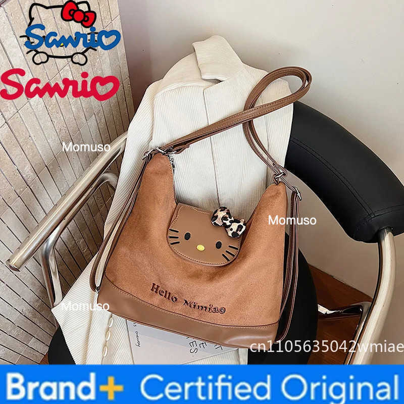 Sanrio Hello Kitty New Womens Handbag High Quality Girls Shopping Backpack Cartoon Versatile Multi Functional Use Shoulder Bag H251230