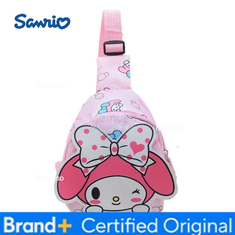 Sanrio Kawaii Hello Kitty Chest Bag Crossbody Bags Kuromi My Melody Cinnamoroll Messenger Shoulder Handbag for Women Toys Girls H251230